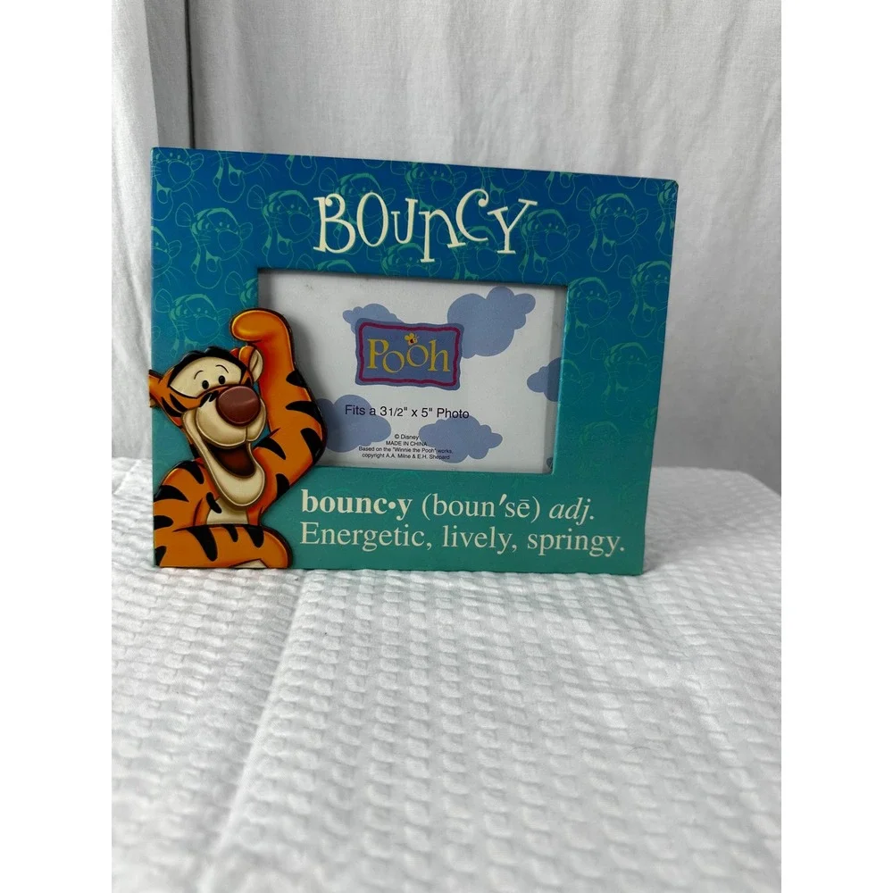 Walt Disney Tigger Picture Frame Bouncy Winnie Pooh green blue photo springy‎